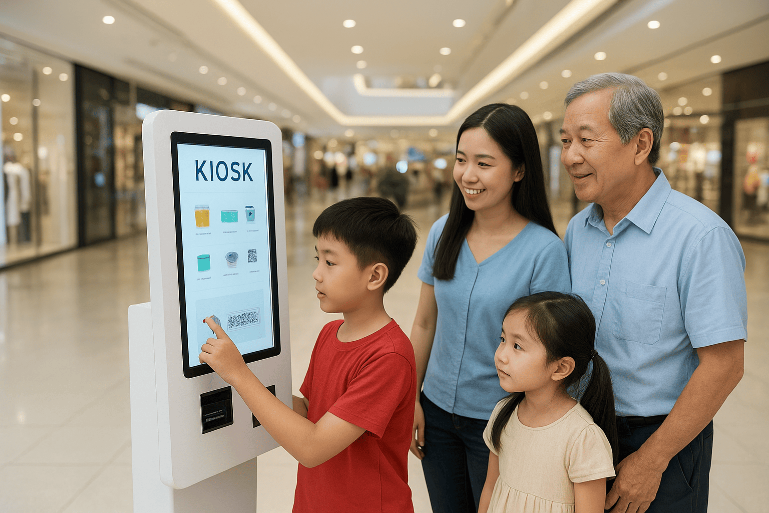 Kiosk bán hàng cho trung tâm thương mại