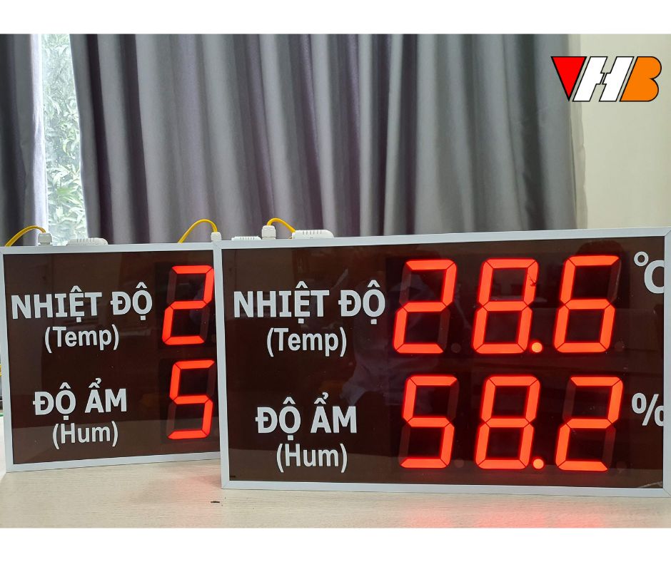 Bảng led hiển thị nhiệt độ độ ẩm VHB A01