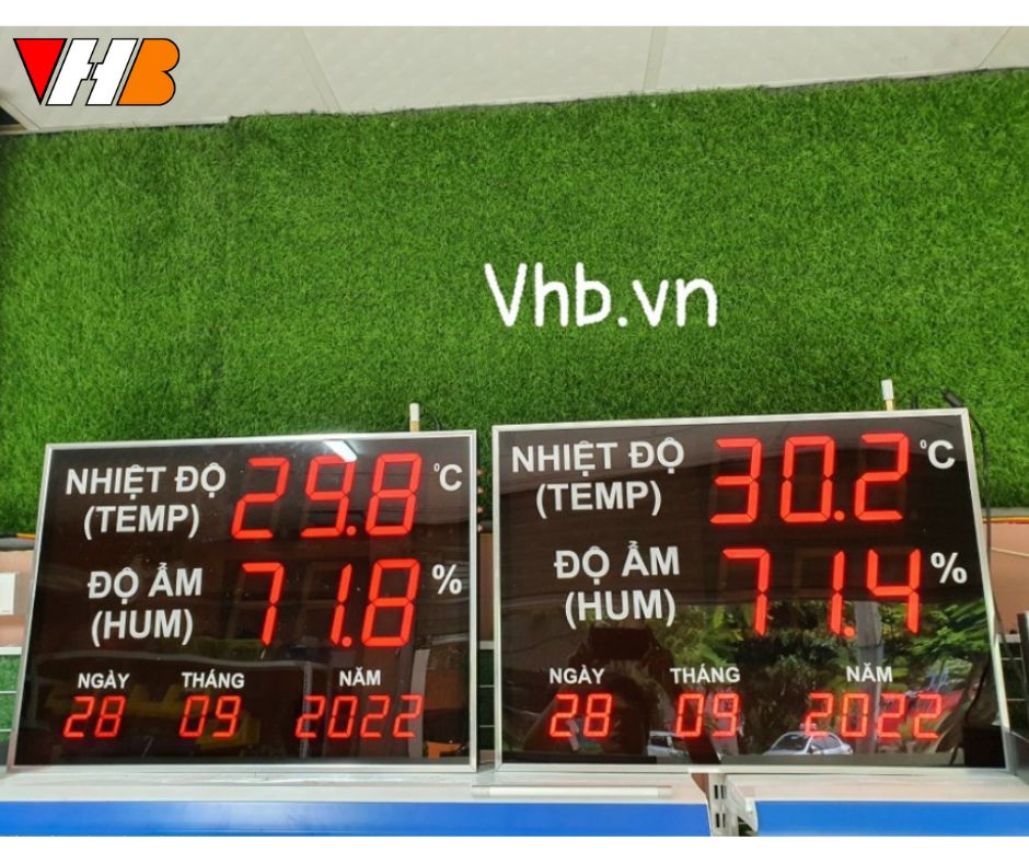  Bảng Led hiển thị nhiệt độ độ ẩm thời gian VHB
