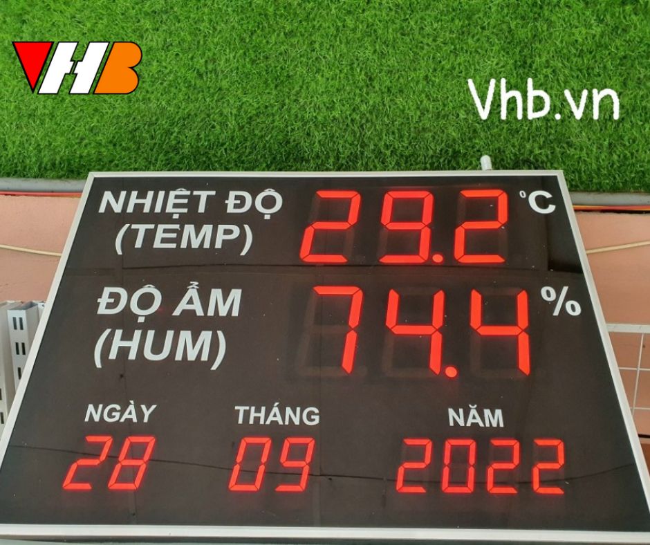 Bảng Led hiển thị nhiệt độ độ ẩm thời gian VHB