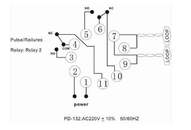 Hình 5: Sơ đồ đấu dây cảm biến an toàn PD132