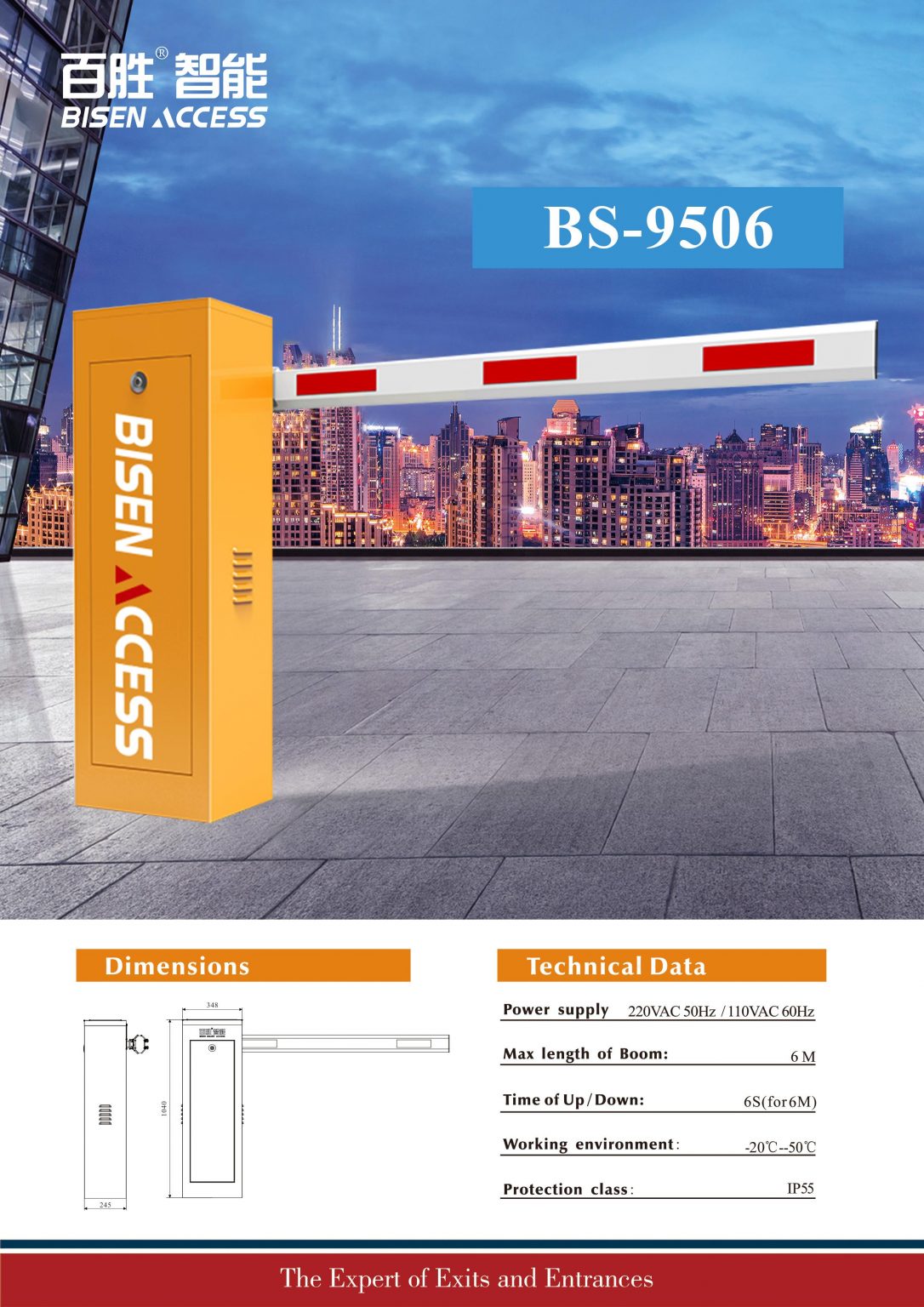 thông số barrier BS9506