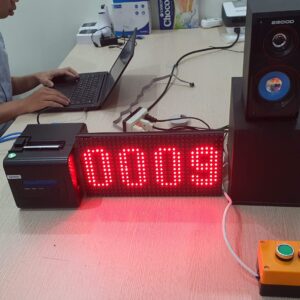 Máy in số thứ tự tự động kết hợp bảng led hiển thị