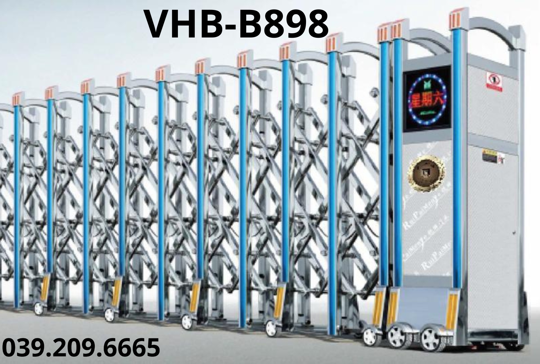 Cổng xếp inox VHB B898