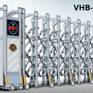 Cổng xếp inox chạy điện VHB A898