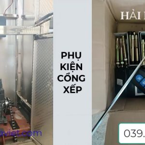 Lắp đặt cổng xếp inox 201 tự động tại UBND xã Long Xuyên - Hải Dương - 0392096665.mkv_snapshot_00.21.601