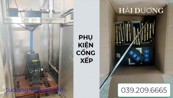 Lắp đặt cổng xếp inox 201 tự động tại UBND xã Long Xuyên - Hải Dương - 0392096665.mkv_snapshot_00.21.601