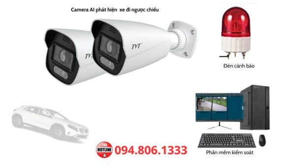 Hệ thống camera cảnh báo xe đi ngược chiều dốc hầm