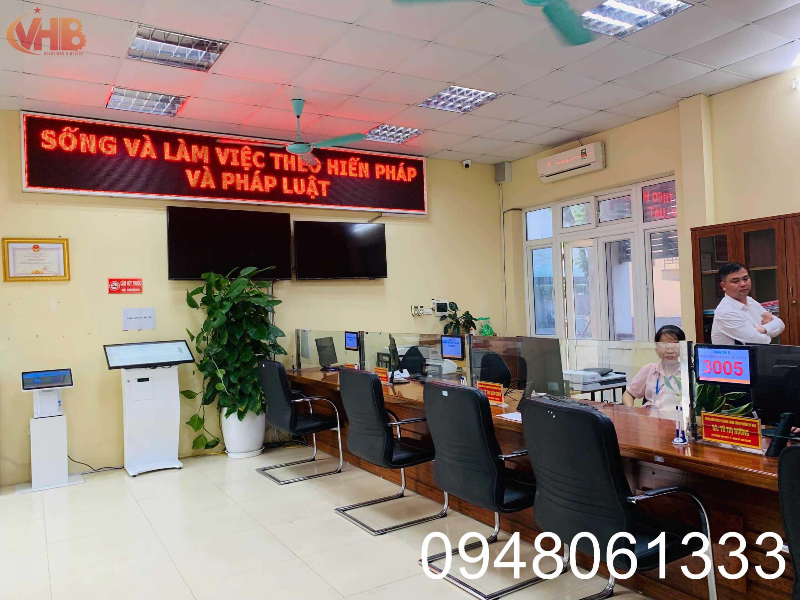 hệ thống lấy số và đánh giá sự hài lòng khối hành chính công