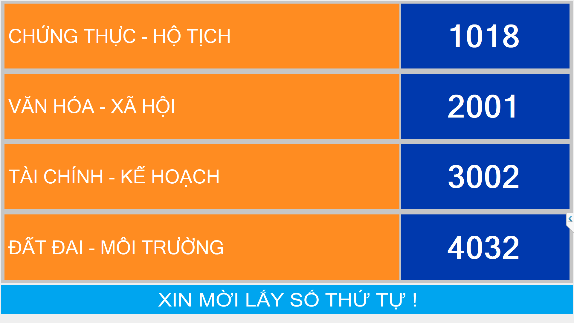 PHẦN MỀM GỌI SỐ VHB QMS 15 GIAO DIỆN Phần mềm gọi số VHB QMS MÀN HÌNH NGANG