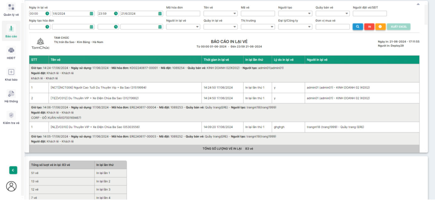 PHẦN MỀM BÁN VÉ BỂ BƠI QUA QRCODE 15 BÁO CÁO THÔNG TIN VÉ ĐOÀN