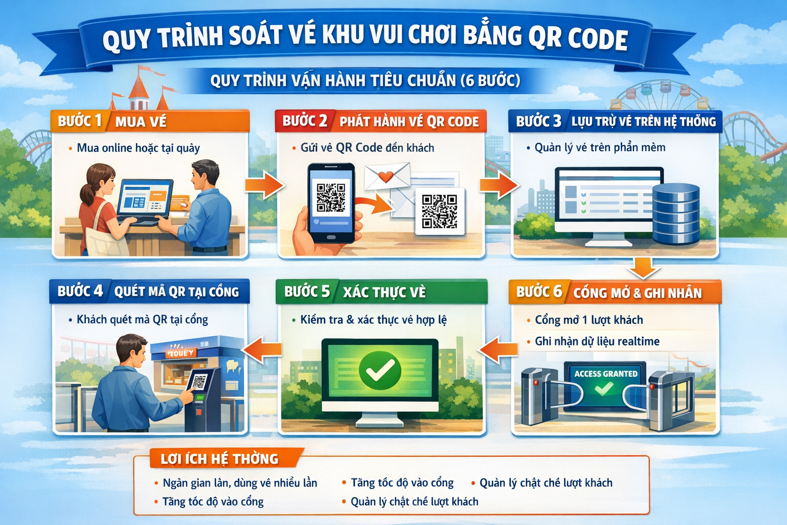 Quy trình vận hành hệ thống soát vé điện tử