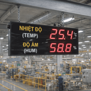 Bảng led hiển thị nhiệt độ độ ẩm kho xưởng