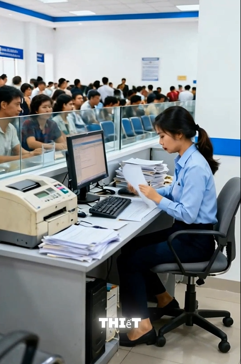 Hệ thống gọi số xếp hàng bằng điện thoại 1 Hiện trạng đông người chen lấn vào làm thủ tục xử lý vi phạm