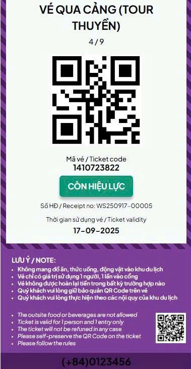 BÁN VÉ ĐIỆN TỬ QR CODE CHO BỂ BƠI 13 Vé ra vào khu vui chơi in Qrcode check qua cổng soát vé