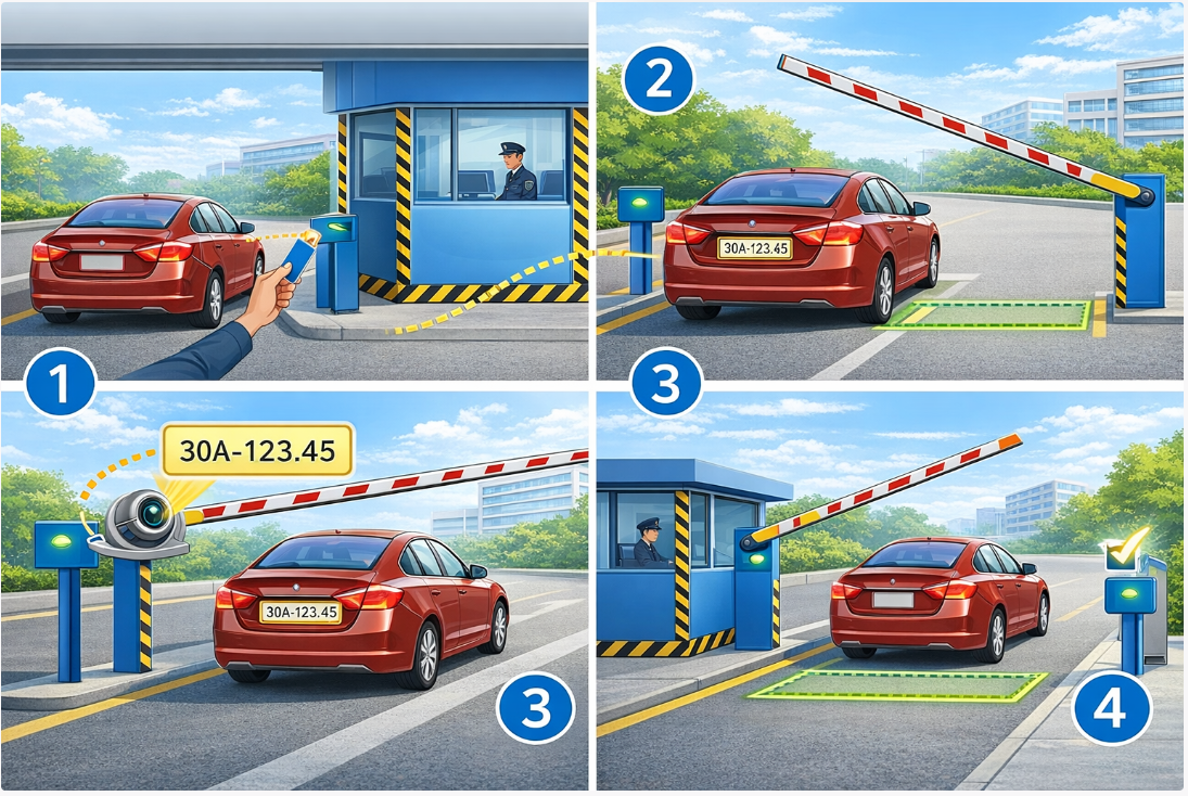 Quy trình kiểm soát xe thông minh