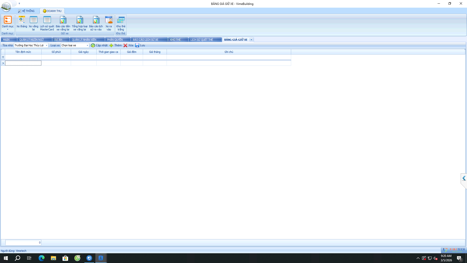 Phần mềm Cấu Hình Biểu Phí Linh Hoạt